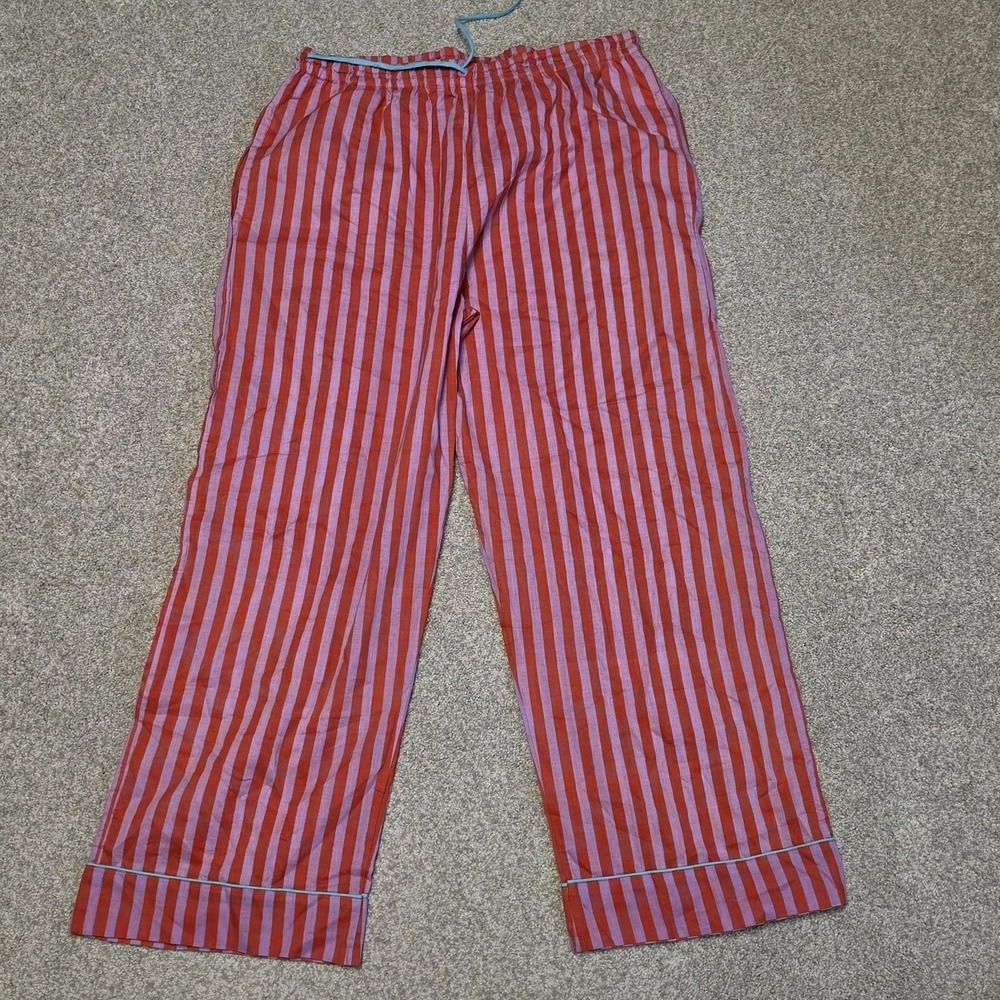 INK + ALLOY Bonnie Pajama Set Sz XL Lavender & Poppy Striped Long Sleeve Pants - Picture 7 of 12